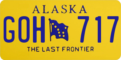 AK license plate GOH717