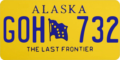 AK license plate GOH732