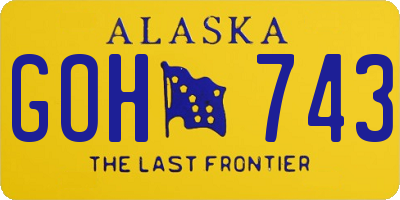 AK license plate GOH743