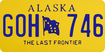 AK license plate GOH746