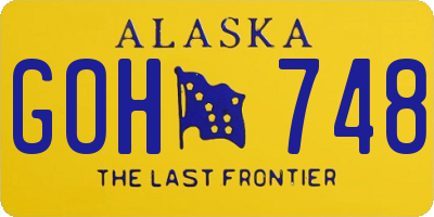 AK license plate GOH748