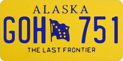 AK license plate GOH751