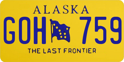 AK license plate GOH759