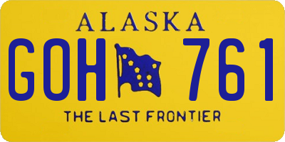 AK license plate GOH761
