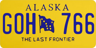 AK license plate GOH766