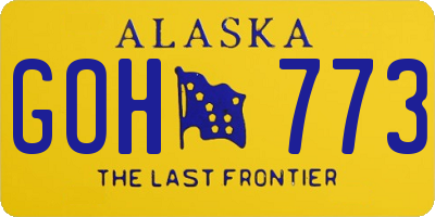 AK license plate GOH773