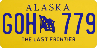 AK license plate GOH779