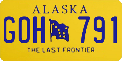AK license plate GOH791
