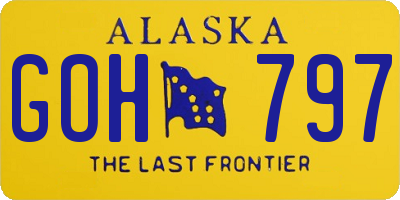 AK license plate GOH797