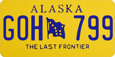 AK license plate GOH799