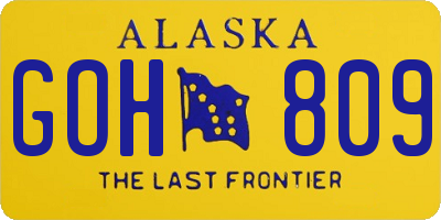 AK license plate GOH809