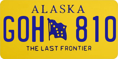 AK license plate GOH810