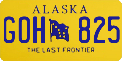 AK license plate GOH825