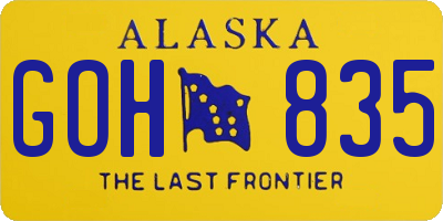 AK license plate GOH835