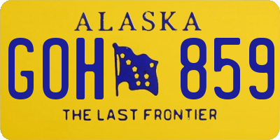 AK license plate GOH859