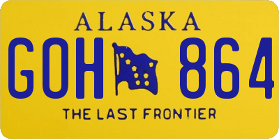 AK license plate GOH864