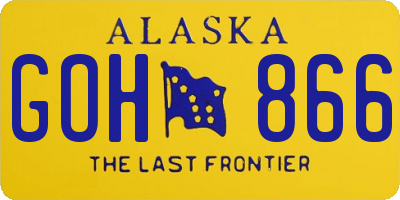 AK license plate GOH866