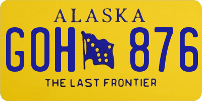 AK license plate GOH876