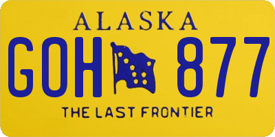 AK license plate GOH877