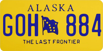 AK license plate GOH884