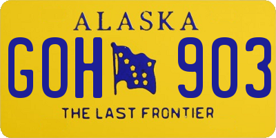 AK license plate GOH903