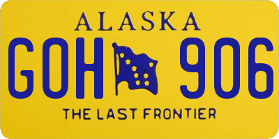 AK license plate GOH906