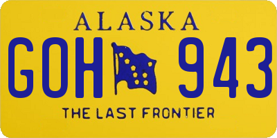AK license plate GOH943