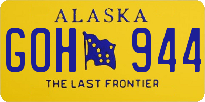 AK license plate GOH944