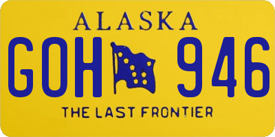 AK license plate GOH946