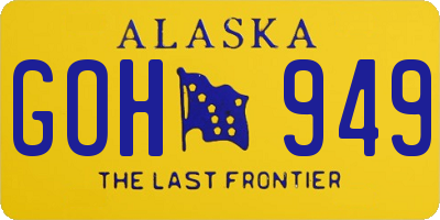 AK license plate GOH949