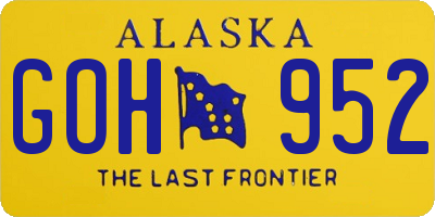 AK license plate GOH952