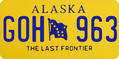 AK license plate GOH963
