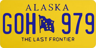AK license plate GOH979
