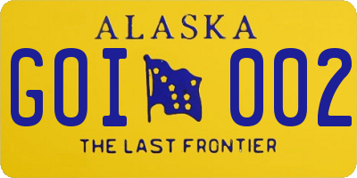 AK license plate GOI002