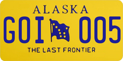AK license plate GOI005