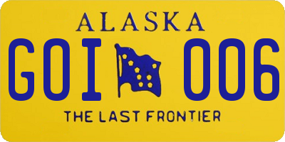 AK license plate GOI006