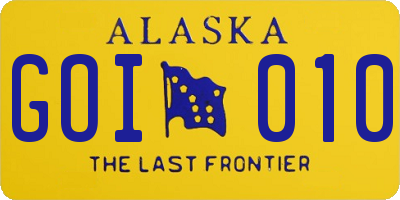 AK license plate GOI010