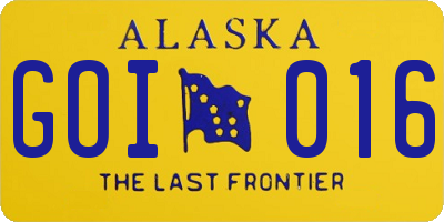 AK license plate GOI016