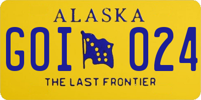 AK license plate GOI024