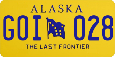 AK license plate GOI028