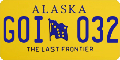 AK license plate GOI032
