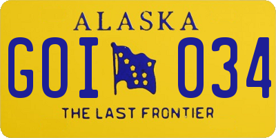 AK license plate GOI034