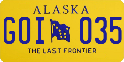 AK license plate GOI035