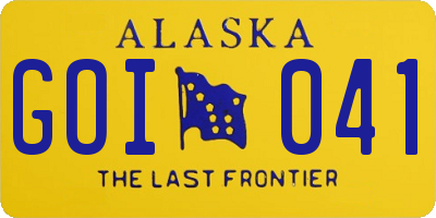 AK license plate GOI041