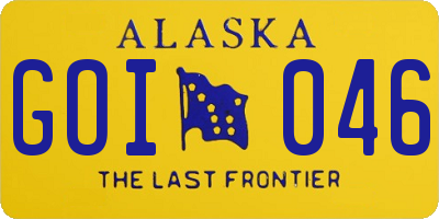 AK license plate GOI046
