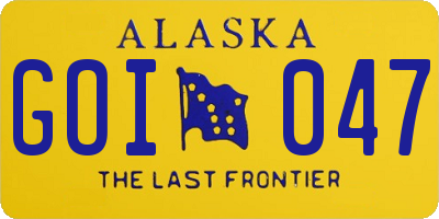 AK license plate GOI047