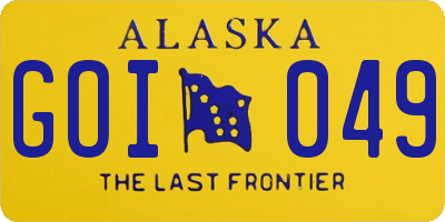 AK license plate GOI049
