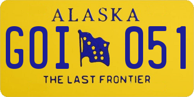 AK license plate GOI051