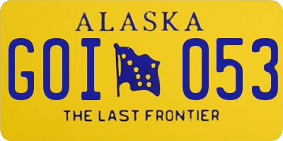AK license plate GOI053