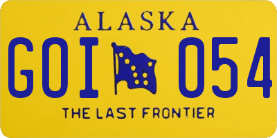 AK license plate GOI054